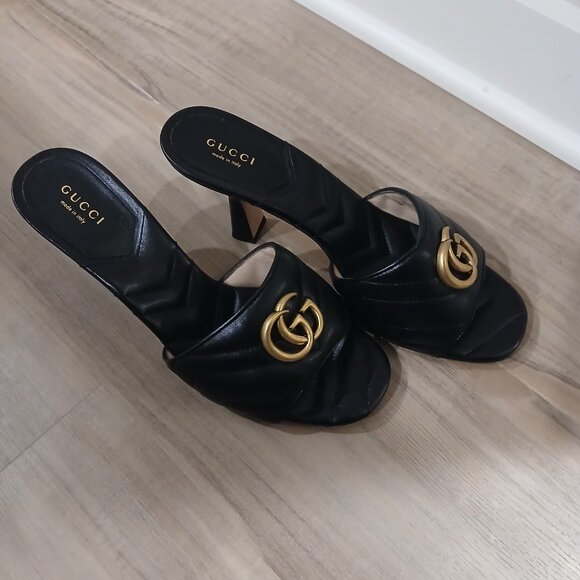 Gucci Double-G Marmont Heels. - Picture 2 of 6